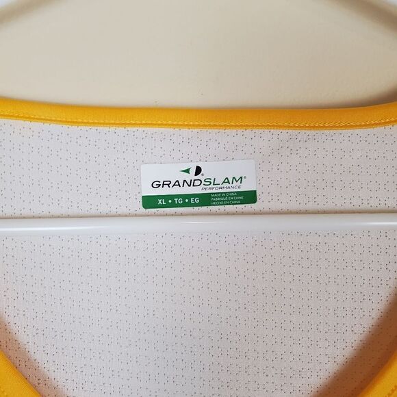 Grand Slam Performance 1/4 Zip Yellow & White Tank - Picture 5 of 7